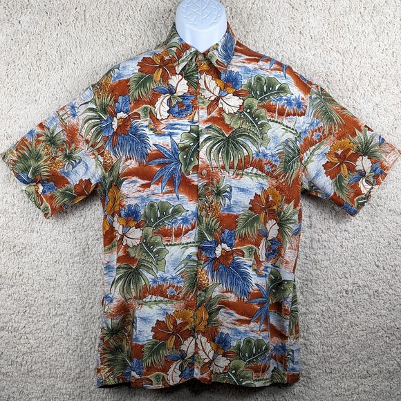 Pierre Cardin* Men's Short Sleeve Button Down Straight Hem‎ Pocket Shirt~ Medium - Picture 1 of 12